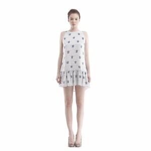 aijek Light Blue Silk Dress Size 4